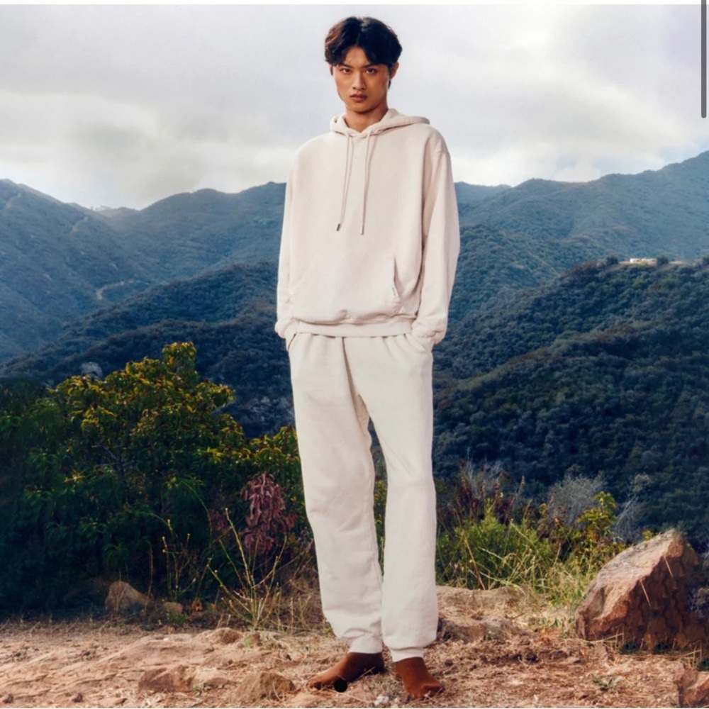 Pleasing The Heavyweight Drawstring Hoodie in Lavender size L - Picture 2 of 7